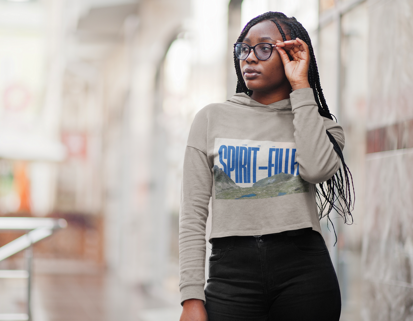 Living the Spirit-Filled Life | Women's Cropped Hoodie