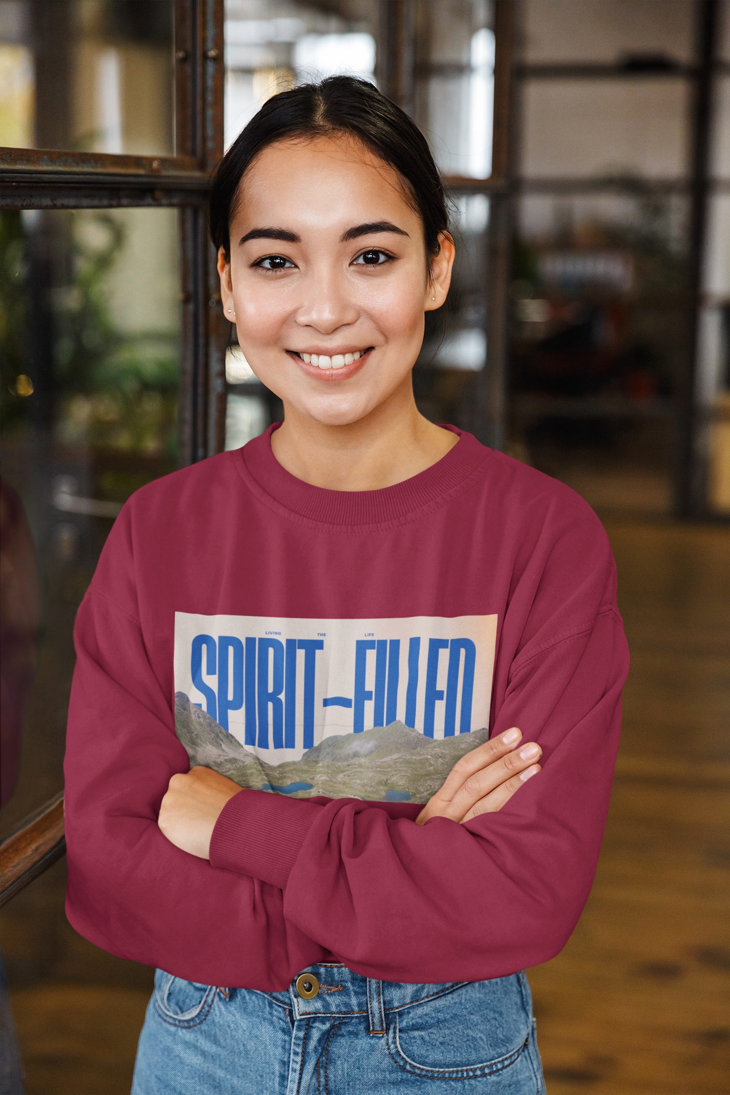 Living the Spirit Filled Life | Women's Cropped Sweatshirt